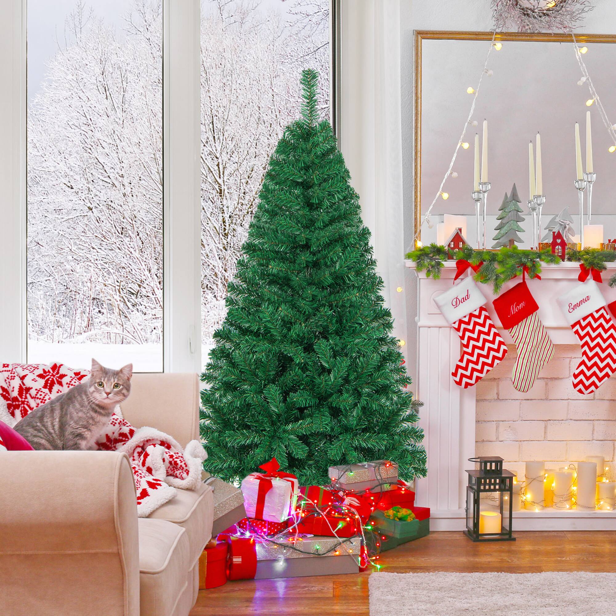 Costway 5ft. Unlit Pine Artificial Christmas Tree